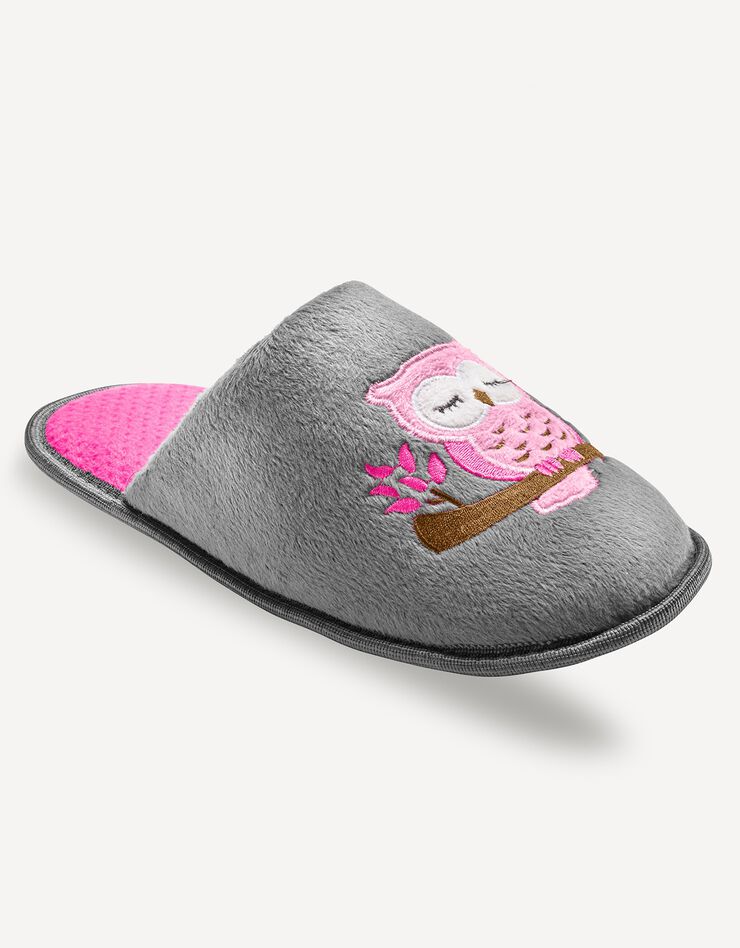 Mules motifs "chouette" (gris) Mules motifs "chouette" (gris)