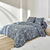 Linge de lit Geoffroy en coton à motifs graphiques (gris)