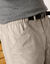 Pantalon 3/4 &eacute;lastiqu&eacute; + ceinture assortie (sable)