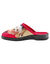 Chaussons mules impression photo "caniches" (rouge)