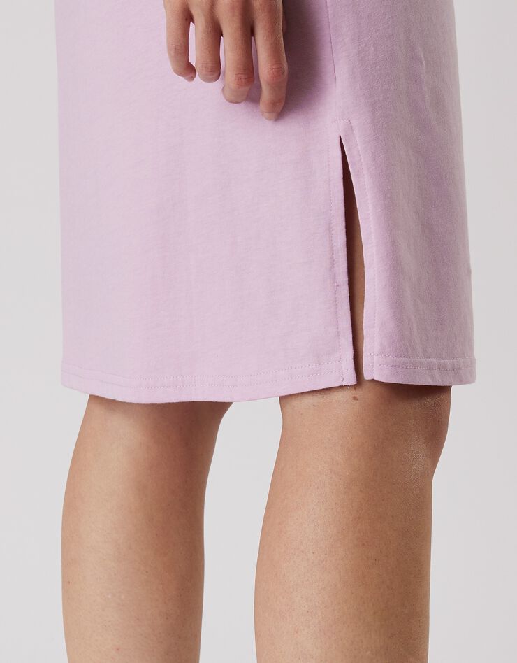 Chemise de nuit courte manches courtes – imprimé "Chat" (lilas)