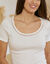 T-shirt macram&eacute; manches courtes - lot de 2 (blanc)