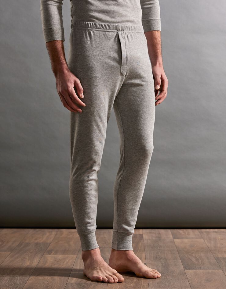 Caleçon long Thermoperle® coton - lot de 2 (gris chiné) Caleçon long Thermoperle® coton - lot de 2 (gris chiné)
