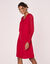Robe housse manches plumetis (rouge)