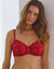 Soutien-gorge forme emboîtante dentelle unie Arum - avec armatures (cerise)