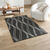 Tapis d&eacute;coratif motif vagues (gris)