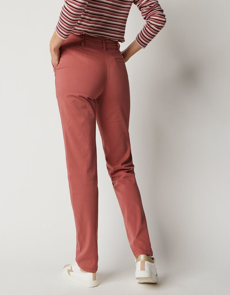 Pantalon chino à poches plaquées (terracotta)