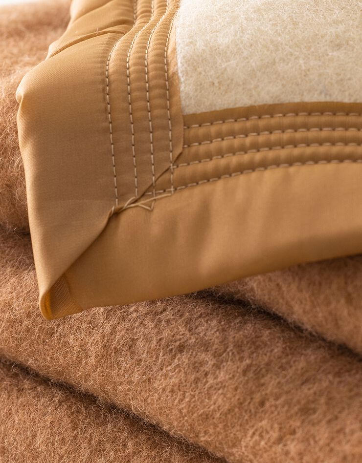 Couverture bicolore laine 600g/m2 (chamois)