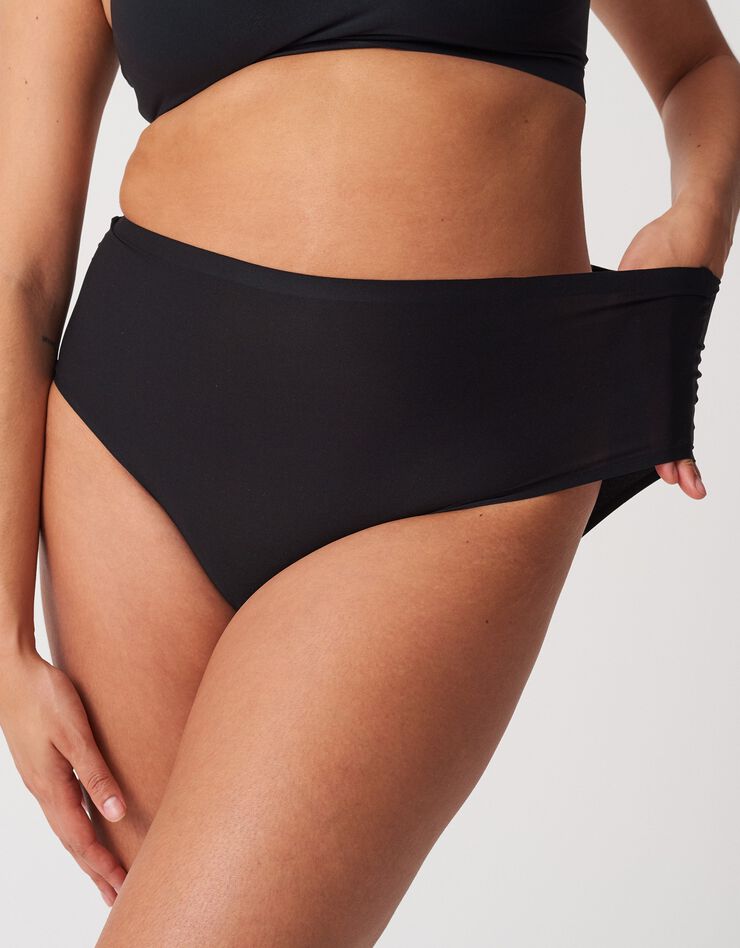 Culotte haute Soft Stretch + size - taille unique (noir)