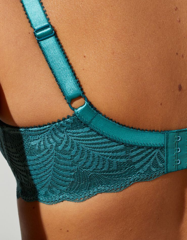 Soutien-gorge minimiseur tulle et dentelle - avec armatures (émeraude) Soutien-gorge minimiseur tulle et dentelle - avec armatures (émeraude)