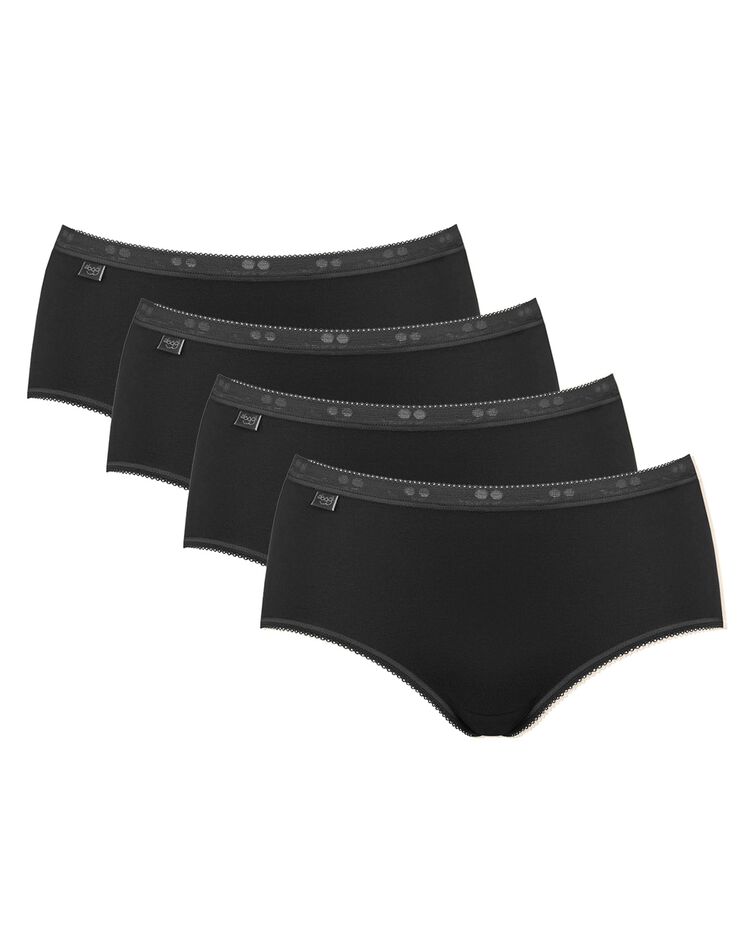 Culotte midi Basic+, lot de 3 achetées + GRATUITE (1) (noir) Culotte midi Basic+, lot de 3 achetées + GRATUITE (1) (noir)
