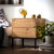 Chevet 2 tiroirs, style industriel STOCKIES (naturel)