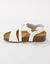 Sandales ouverture totale en cuir (blanc)