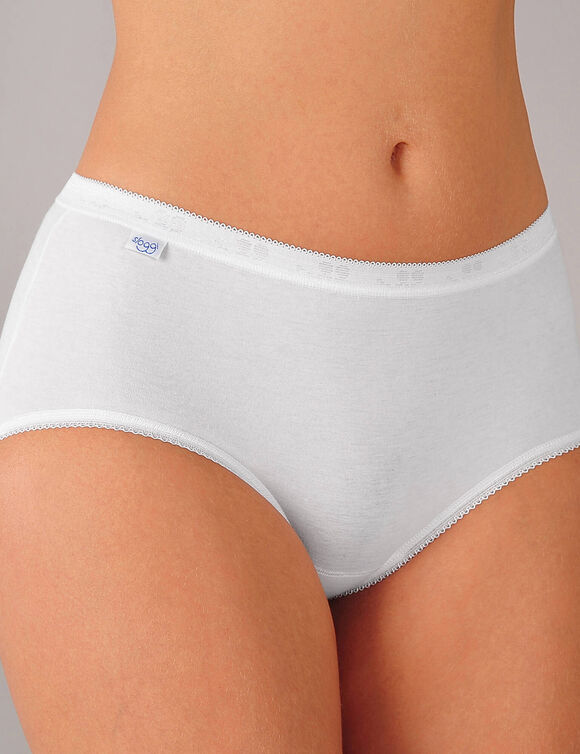 Culotte midi Basic - lot de 3 (blanc)