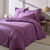 Linge de lit uni coton (figue)