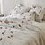 Linge de lit Automne en coton imprimé (blanc)