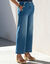 Jean flare, taille haute (stone used)