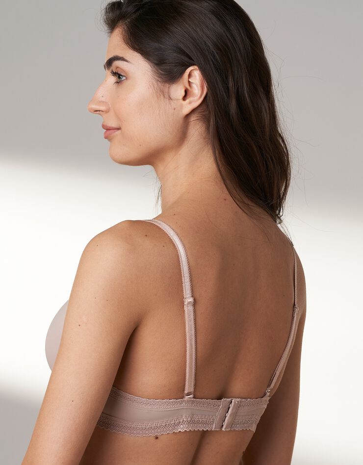 Soutien-gorge triangle microfibre et dentelle Camana - sans armatures (beige) Soutien-gorge triangle microfibre et dentelle Camana - sans armatures (beige)