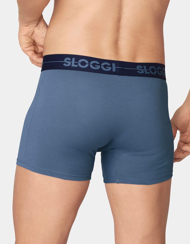 Boxer coupe short "Go"- lot de 2 (bleu + marine) Boxer coupe short "Go"- lot de 2 (bleu + marine)