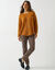 Pull évasé, maille anglaise toucher doux (curry)