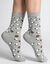 Chaussettes fantaisie motifs &laquo; moutons &raquo; - lot de 3 paires (gris chin&eacute;)