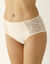 Culotte taille haute formes midi + maxi microfibre et dentelle stretch - lot de 2 (peau)