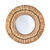 Miroir mural rond effet raphia (naturel)