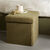 Coffre-pouf pliable, tissu bouclette (kaki)