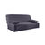 Housse clic-clac standard coton bachette uni (gris anthracite)
