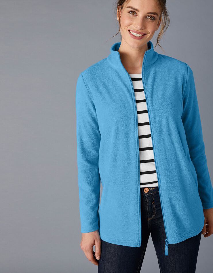 Veste polaire zippée manches longues (bleu glacier) Veste polaire zippée manches longues (bleu glacier)