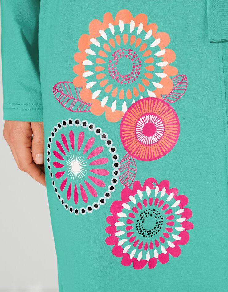 Peignoir motifs "indiens" - coton (lagon) Peignoir motifs "indiens" - coton (lagon)