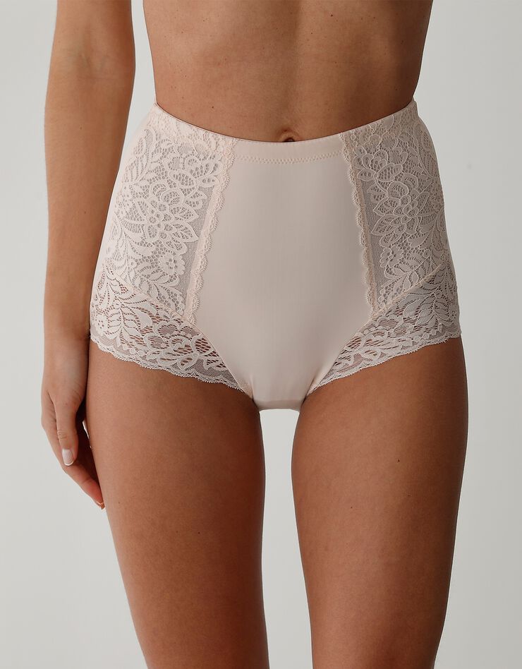 Gaine affinante plastron dentelle - maintien  (nude)