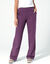 Pantalon coupe large molleton taille élastiquée (violet)