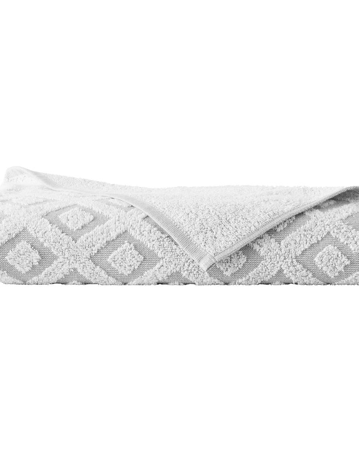 Serviette en éponge jacquard (gris / blanc) Serviette en éponge jacquard (gris / blanc)