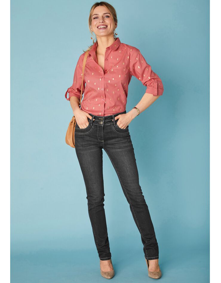 Jean coupe droite délavé stretch (black) Jean coupe droite délavé stretch (black)