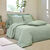 Linge de lit uni percale (vert amande)