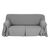 Housse bachette coton uni nouettes fauteuil canap&eacute;s (gris perle)