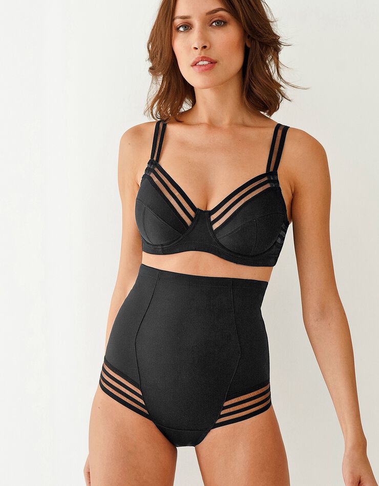 Culotte taille haute sculptante - maintien intense (noir)