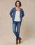 Gilet boutonn&eacute;, maille moelleuse en laine m&eacute;lang&eacute;e (bleu gris&eacute;)