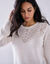 Pull détails maille pointelle (écru)