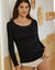 T-shirt macramé manches longues - lot de 2 (noir)