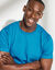 T-shirt uni col rond manches courtes - coton biologique (bleu azur)