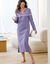 Chemise de nuit manches longues - jersey coton (parme gris&eacute;)