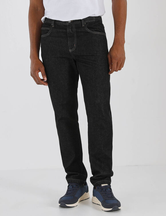 Jean droit ceinture élastiquée côtés - L32 (black)