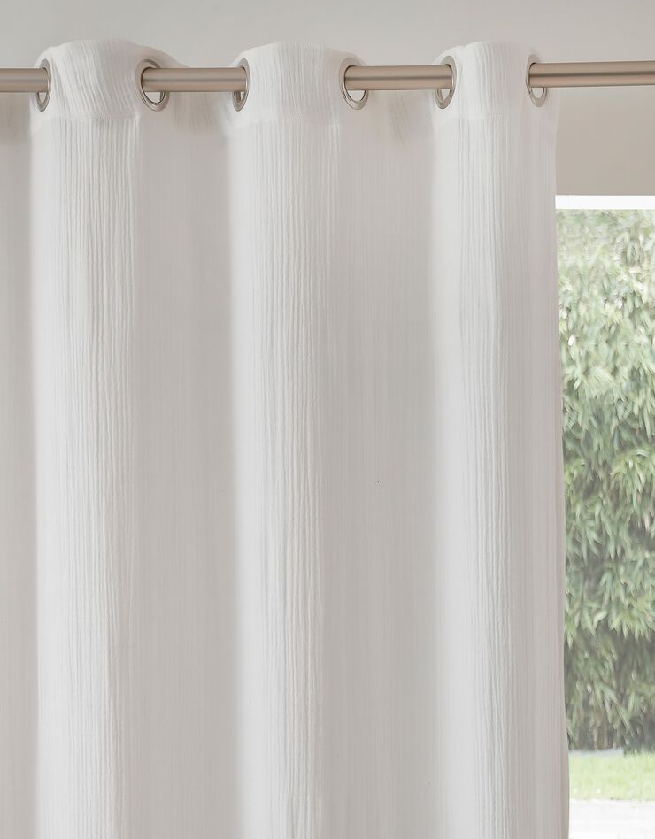 Rideau double gaze de coton (blanc)