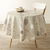 Nappe toile cir&eacute;e imprim&eacute; pissenlits (taupe)