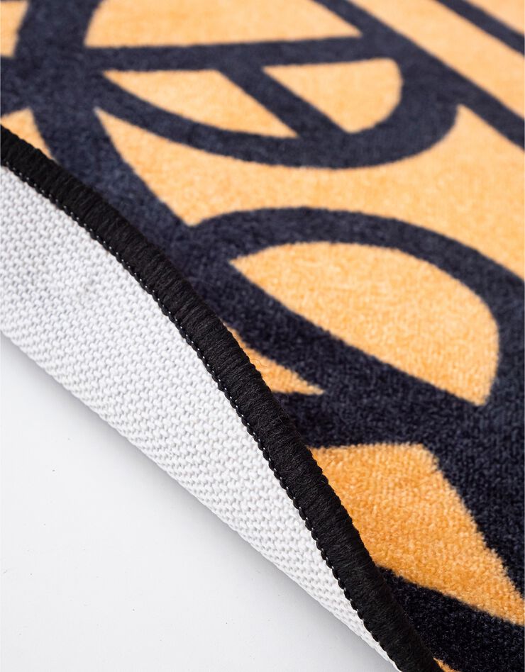 Tapis rond imprimé tête de lion fond jaune, collection enfant LEM (jaune)