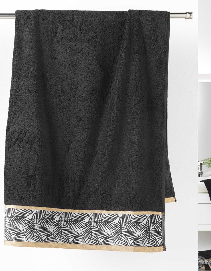 Eponge liteau doré motif feuillage (noir) Eponge liteau doré motif feuillage (noir)