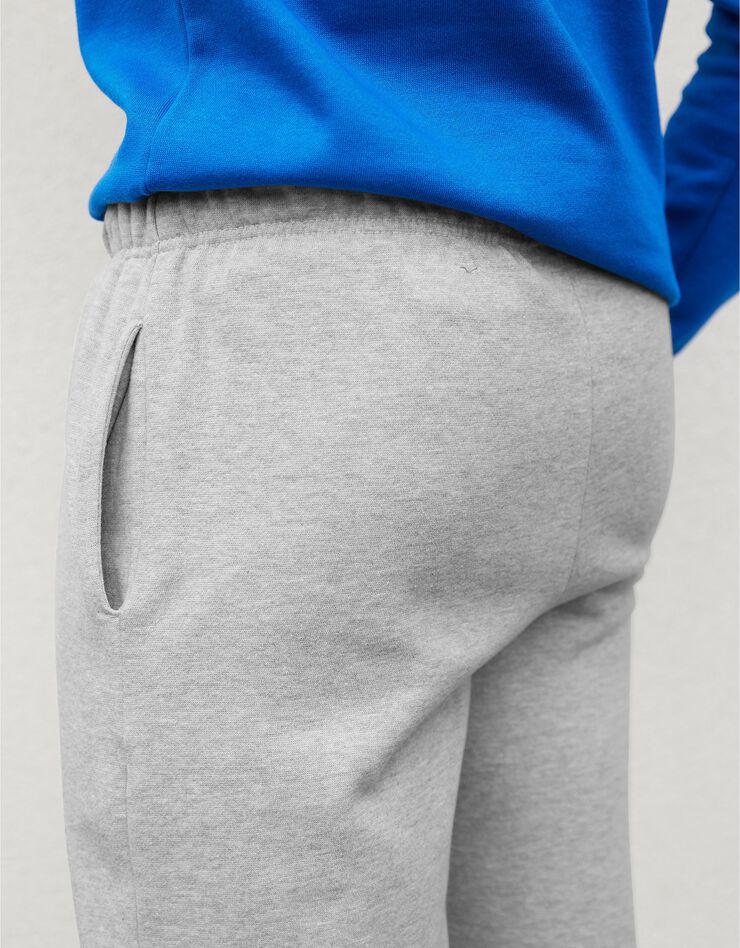 Pantalon jogging molleton bas élastiqué (gris chiné) Pantalon jogging molleton bas élastiqué (gris chiné)