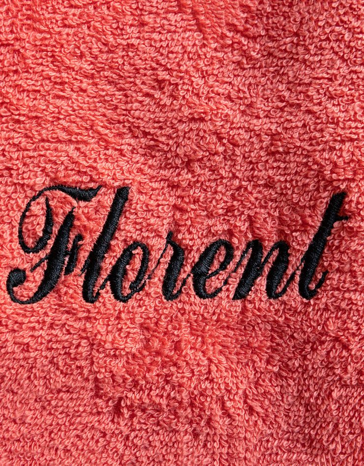 Collection éponge enfant brodée tigre personnalisable coton - 380g/m2 (corail)
